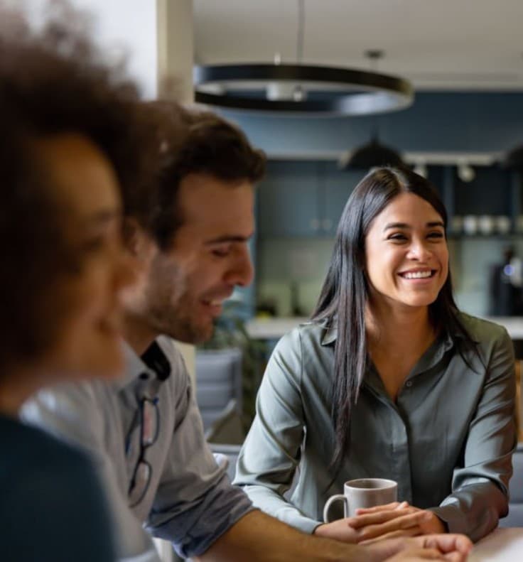 Hispanic professionals networking and collaborating